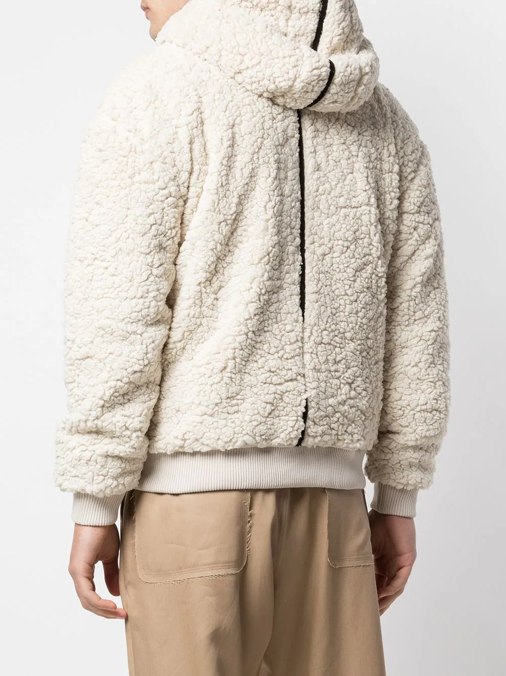 MASKED DROP SHOULDER HOODIE CREAM