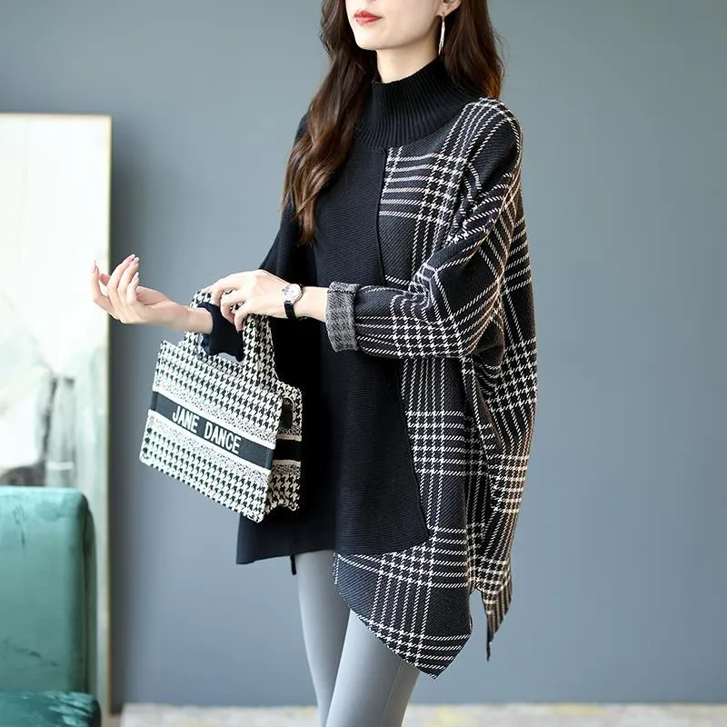 Patchwork Turtleneck Sweater