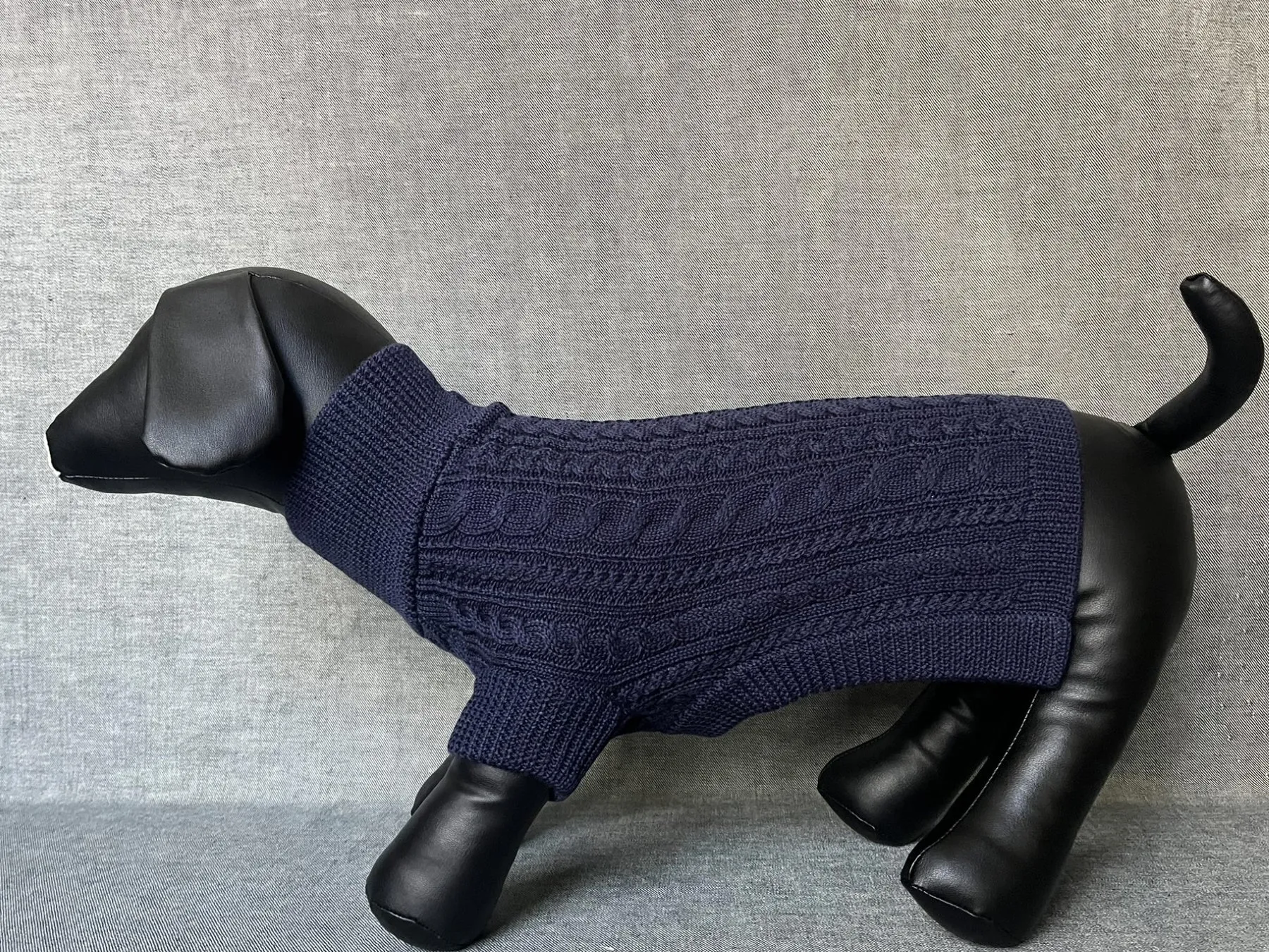 Paws Turtle Neck Mixed Cable Knitted Sweater