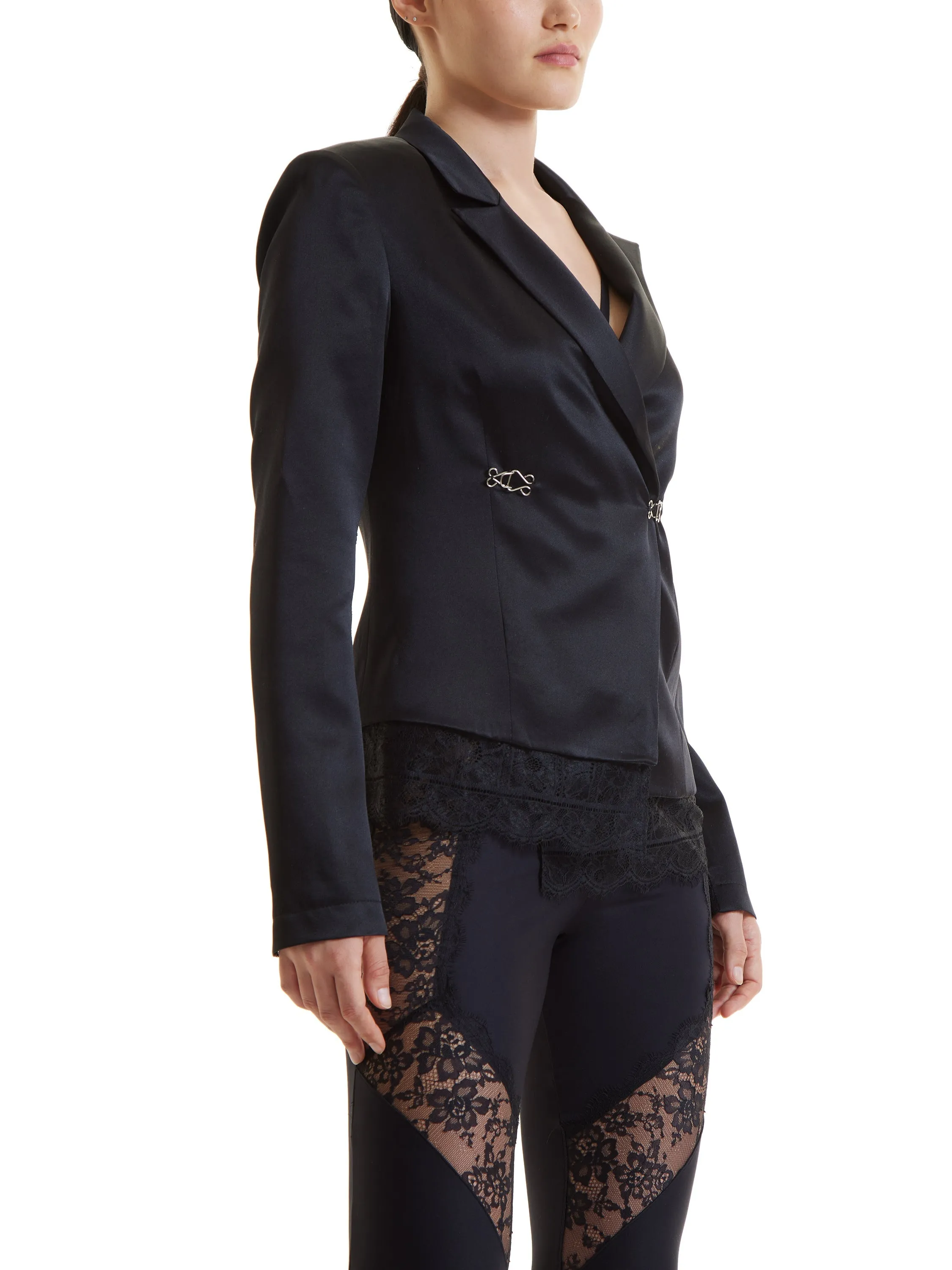 Prabal Gurung Eyelash Blazer Black