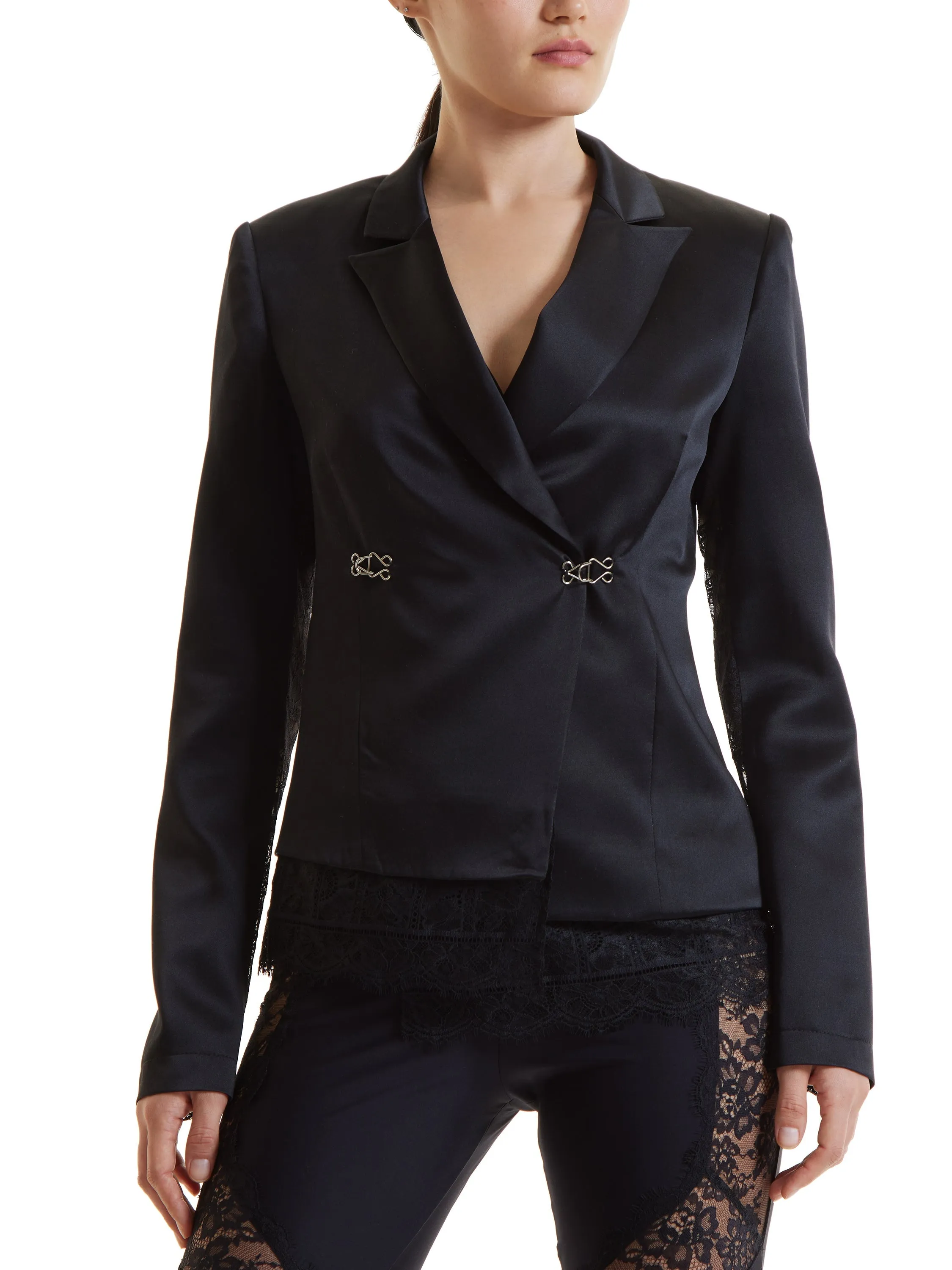 Prabal Gurung Eyelash Blazer Black