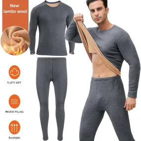 Premium Quality Lamb Wool Winter Thermal Underwear Set