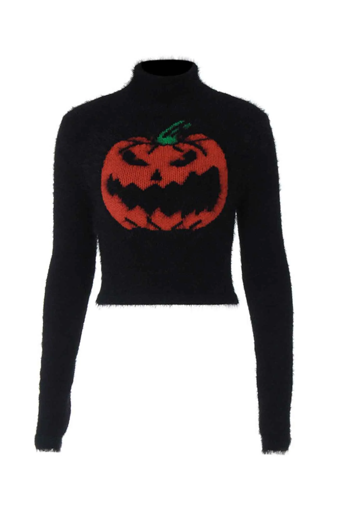 Pumpkin Half Turtleneck Long Sleeve Sweater