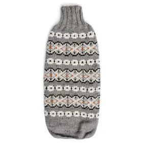 Silver Alpaca Fairisle Dog Sweater