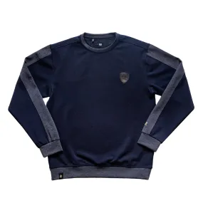 Skull Crewneck Pullover Sweatshirt - Navy