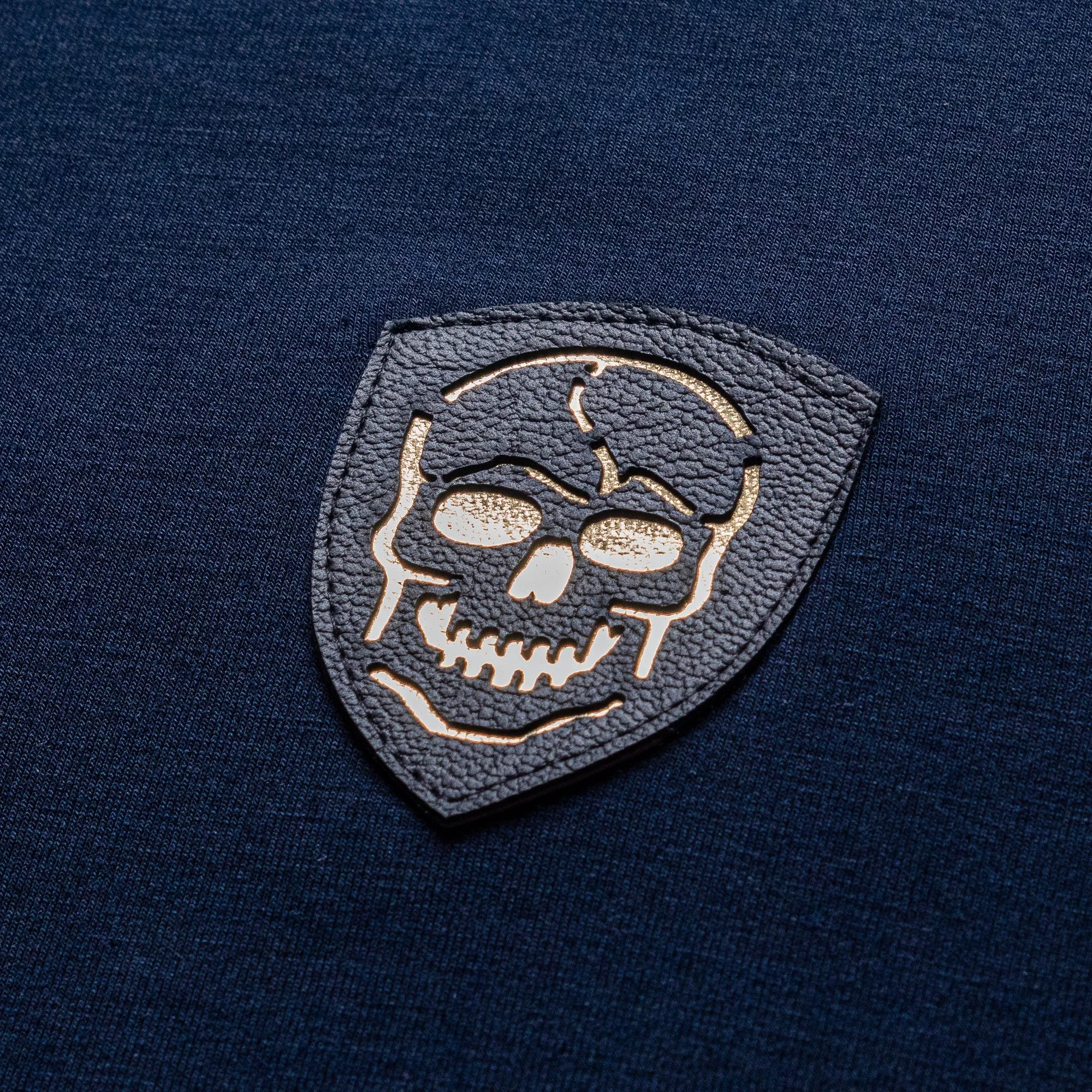 Skull Crewneck Pullover Sweatshirt - Navy