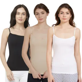 Solid Cotton Spandex Camisole (PACK OF 3) SC-7