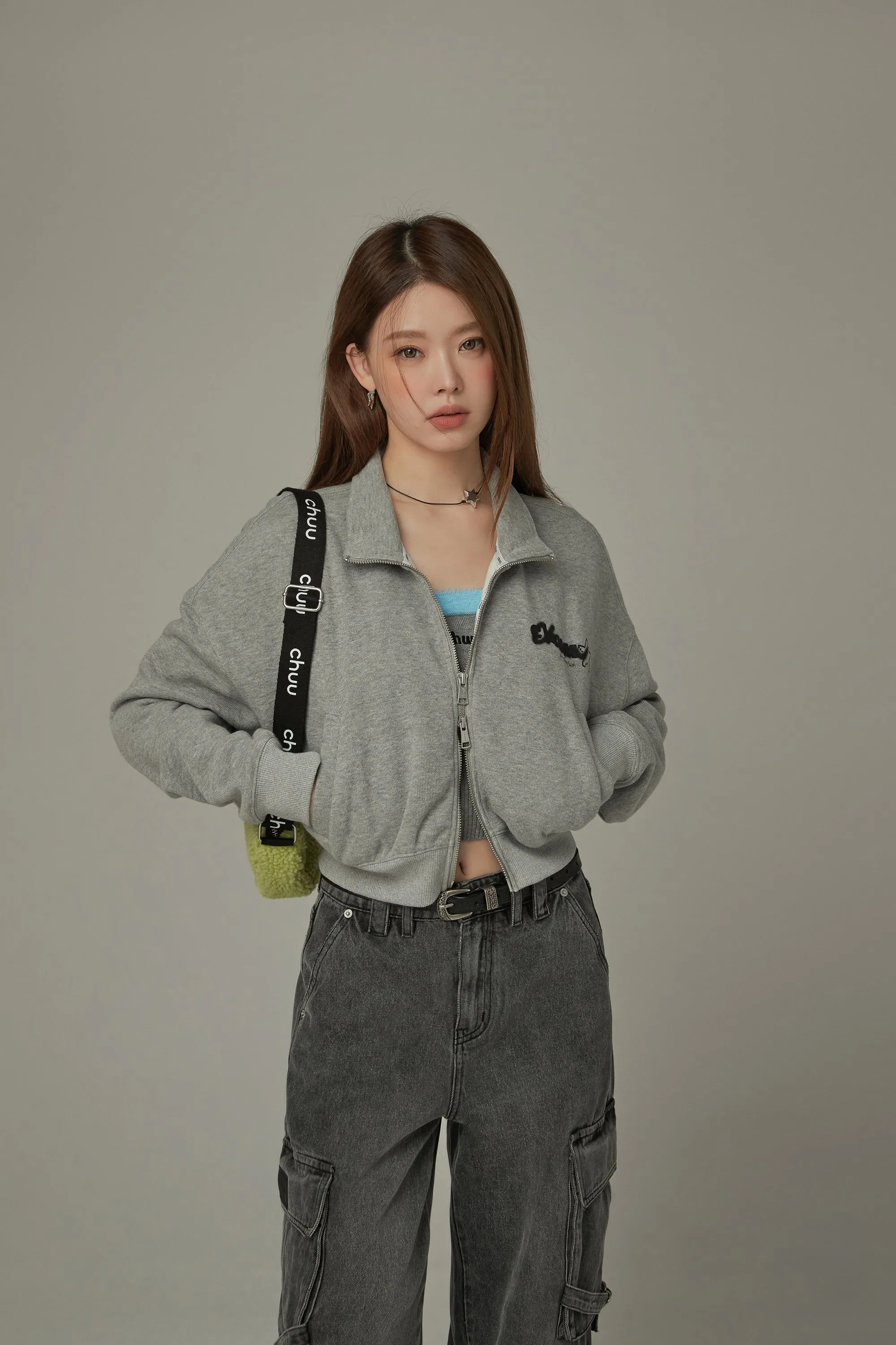 Sporty Loose Fit Zip-Up