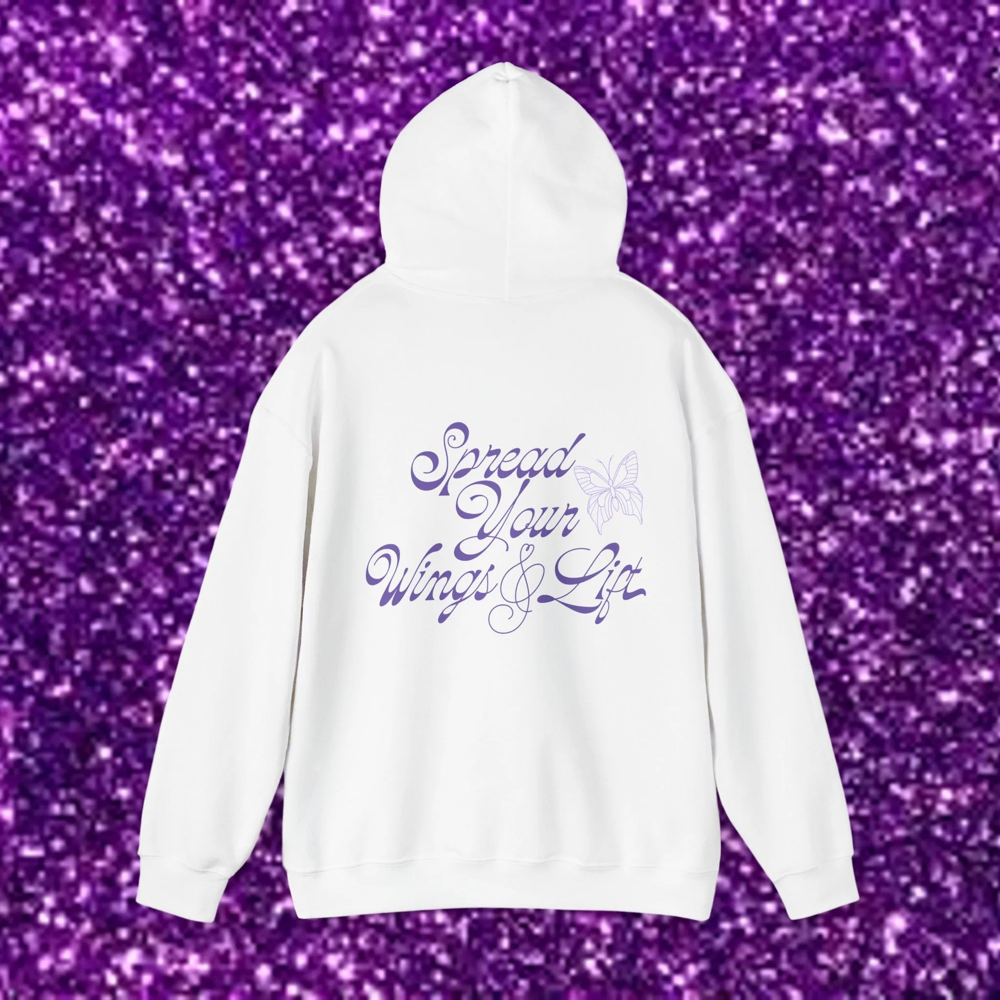 SPREAD YOUR WINGS AND LIFT (PURPLE) - HOODIE