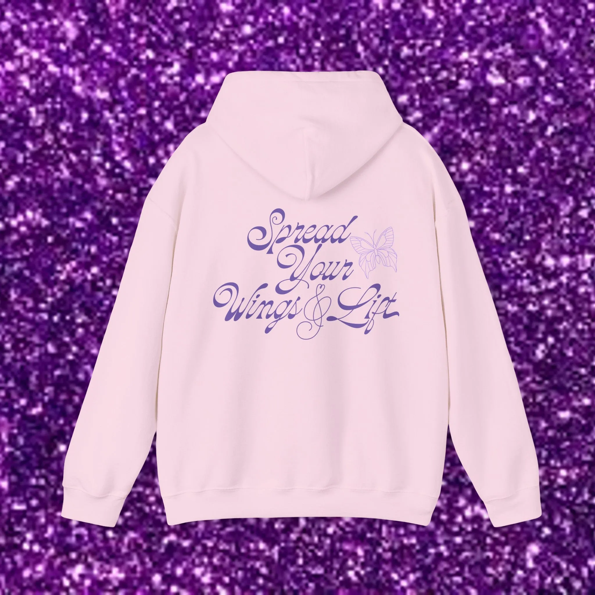 SPREAD YOUR WINGS AND LIFT (PURPLE) - HOODIE