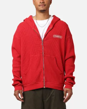 Strawberry Thermal Zip-Up Hoodie Red