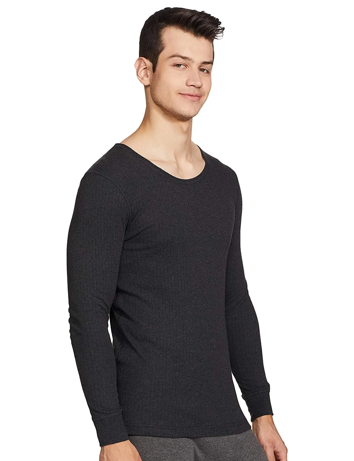 Van Heusen Black Full Sleeve Thermal Winter Inner Wear for Men