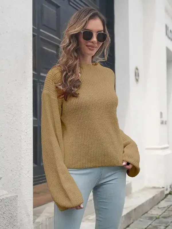 Women’s Balloon Sleeve Turtleneck Sweater