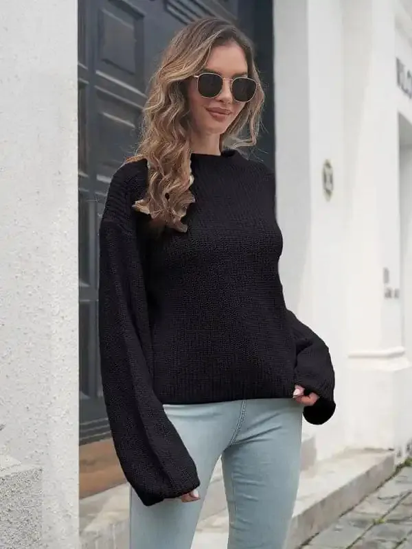 Women’s Balloon Sleeve Turtleneck Sweater