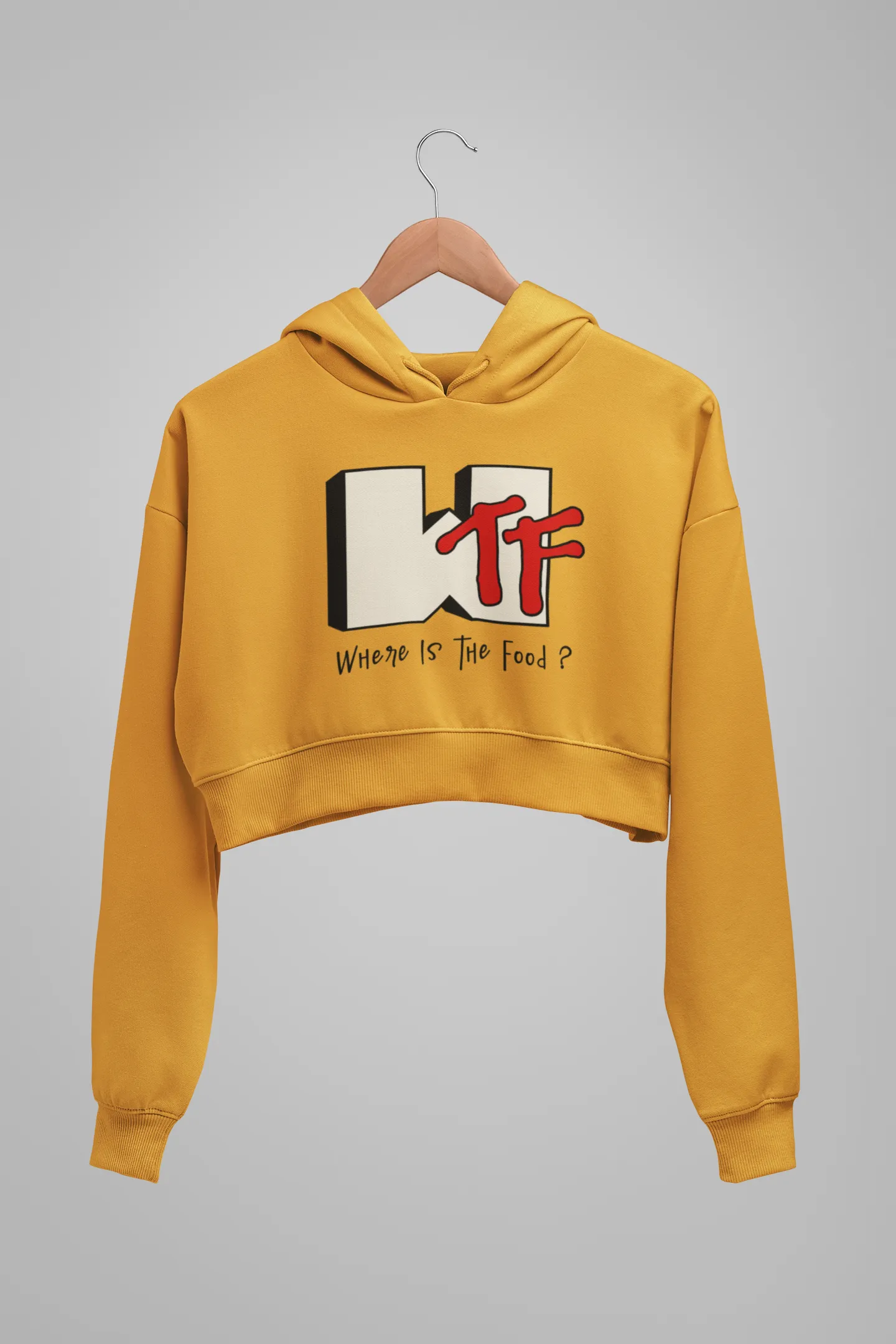 WTF : Where Is The Food?- Winter Crop Hoodies