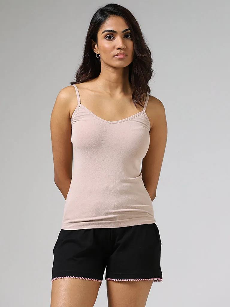 Wunderlove Light Taupe Solid Camisole